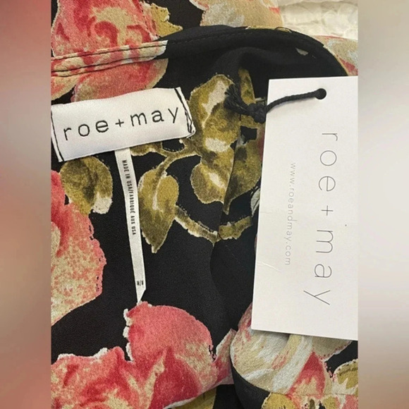 🌹 URBAN OUTFITTERS roe + may Dottie Floral Choker Mini Dress size Medium - Picture 10 of 13